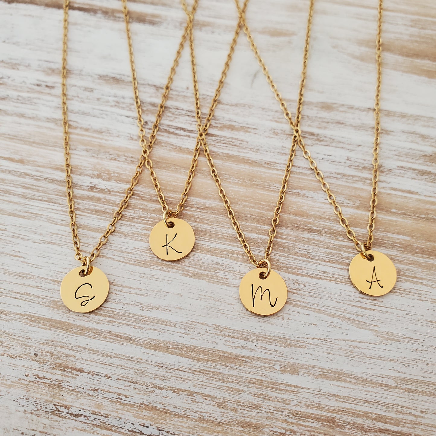 Initial Necklace Single Script