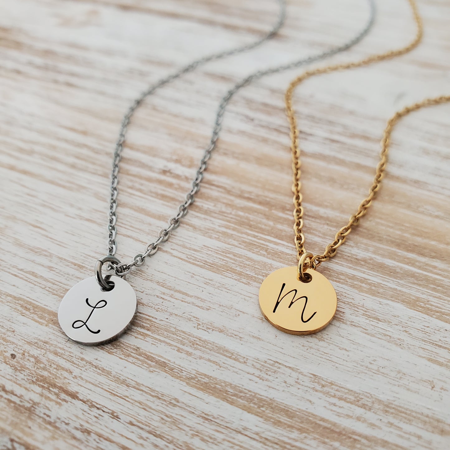 Initial Necklace Single Script