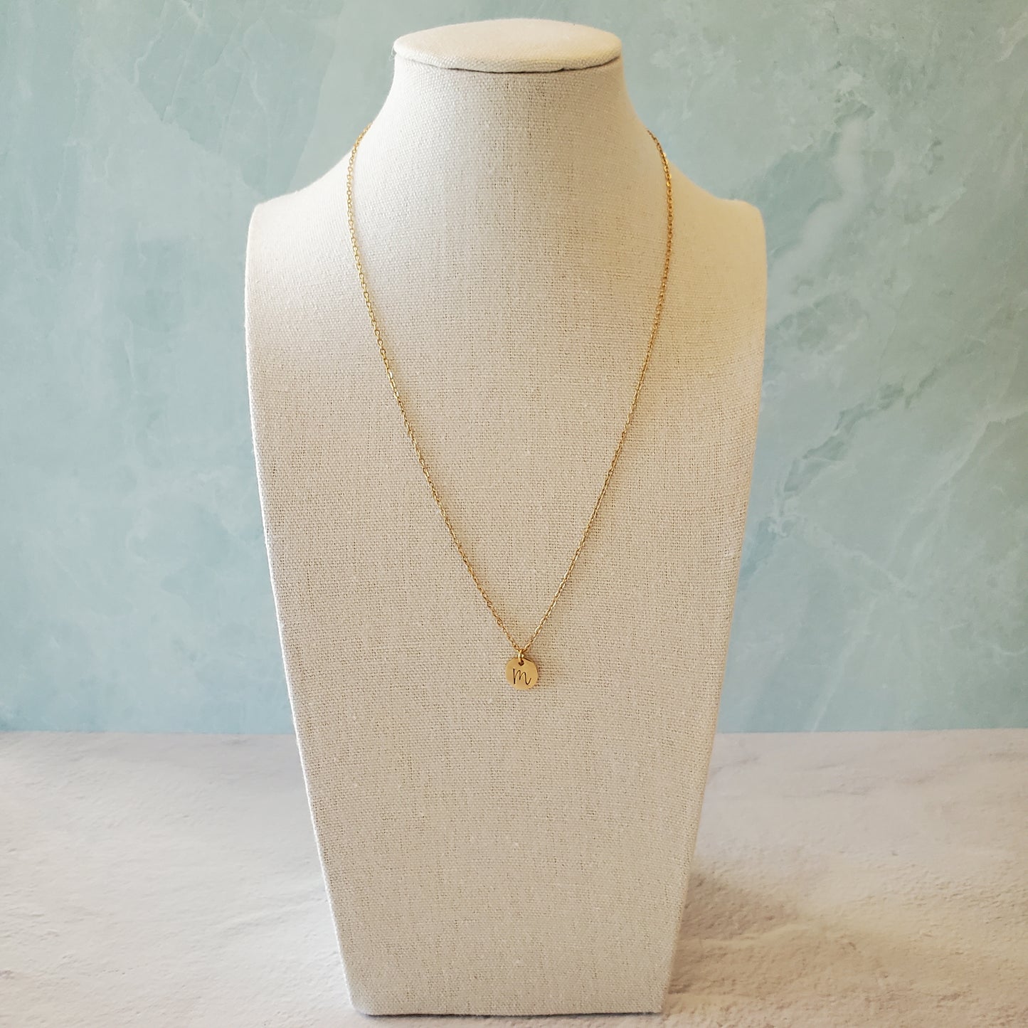 Initial Necklace Single Script