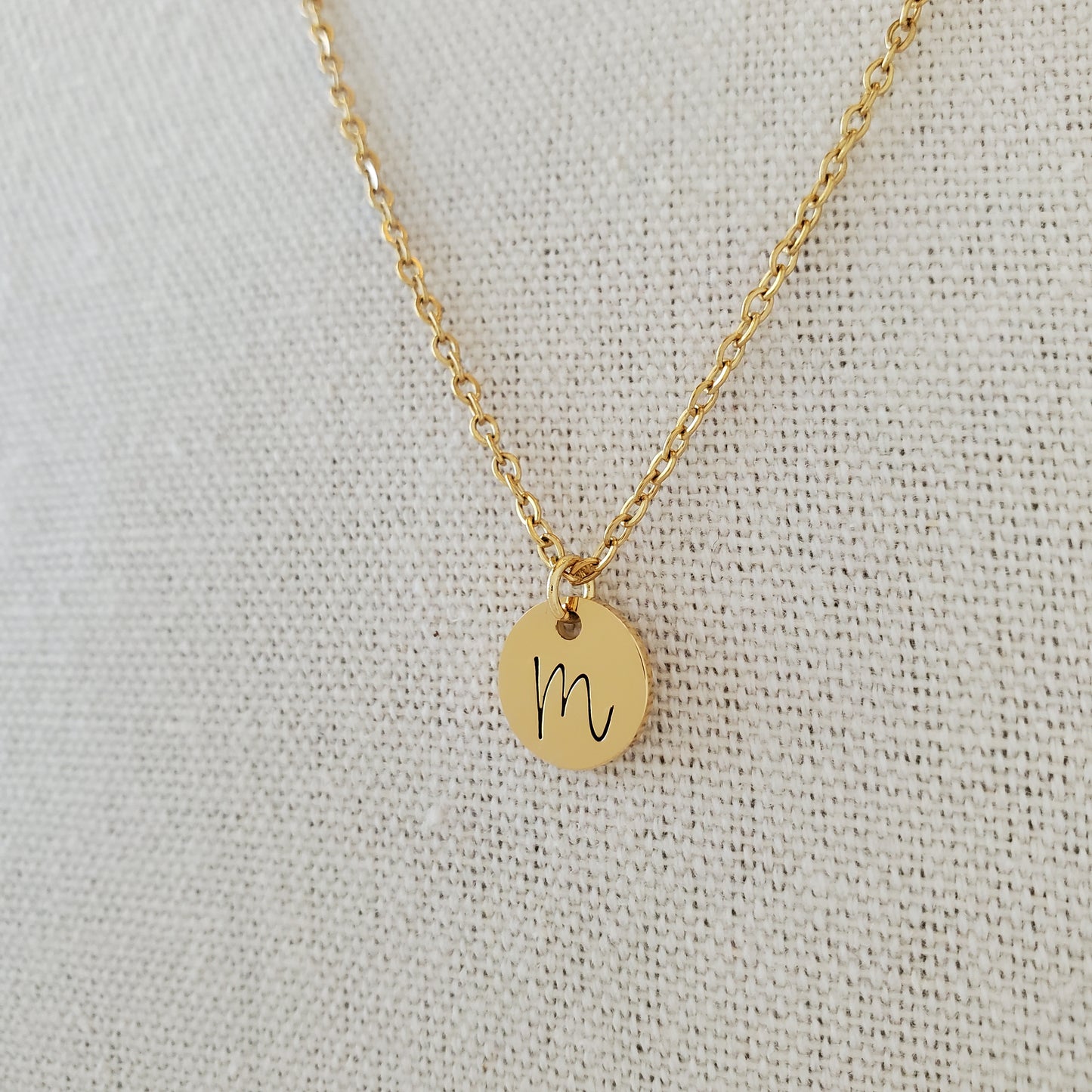 Initial Necklace Single Script