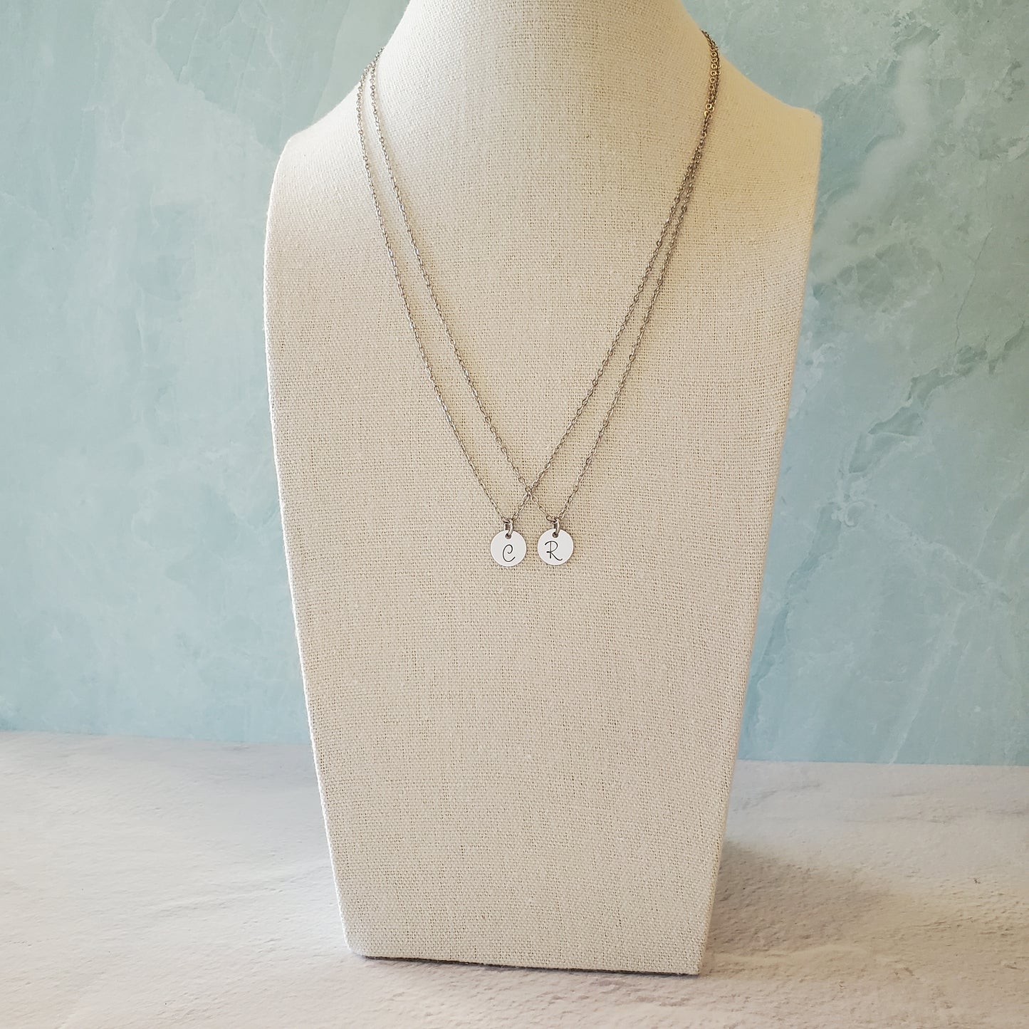 Initial Necklace Single Script