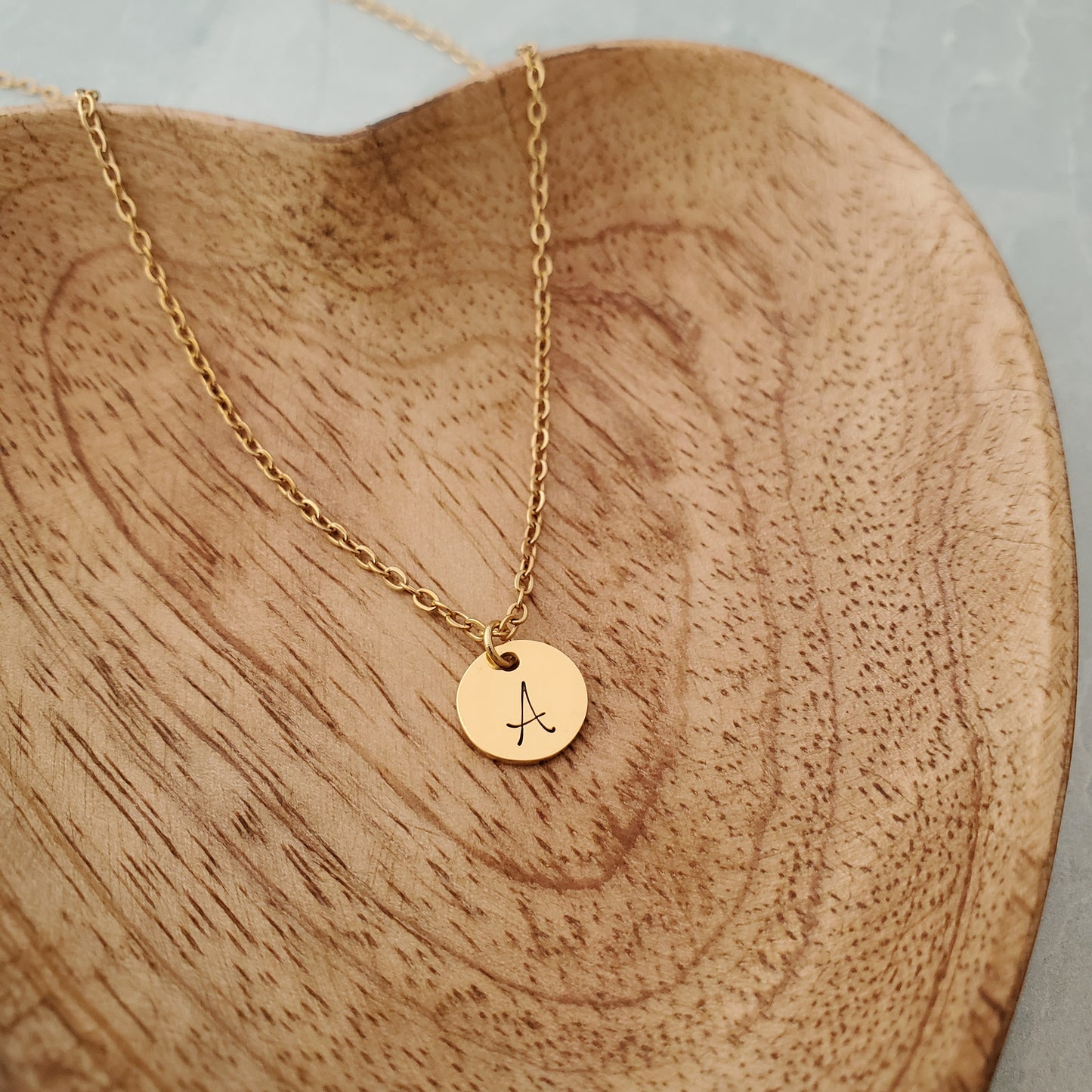 Initial Necklace Single Script