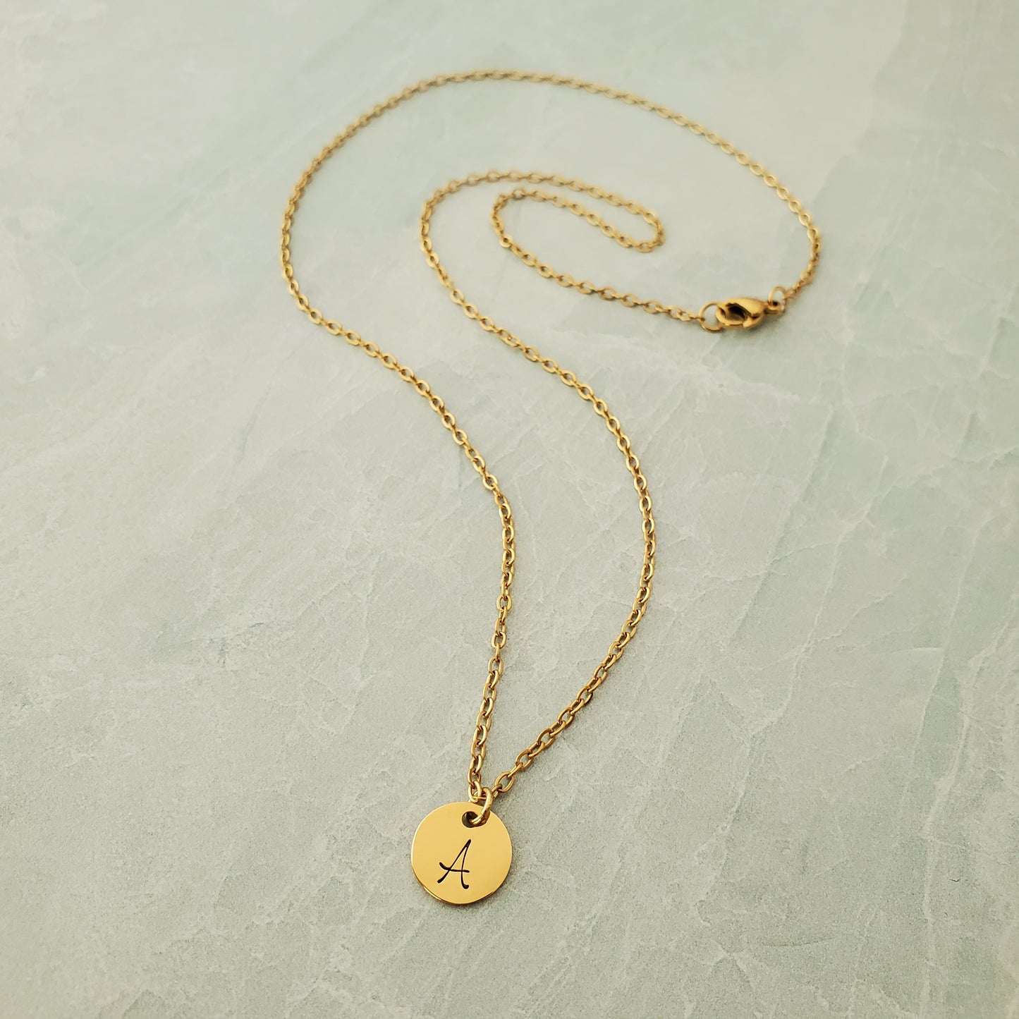 Initial Necklace Single Script
