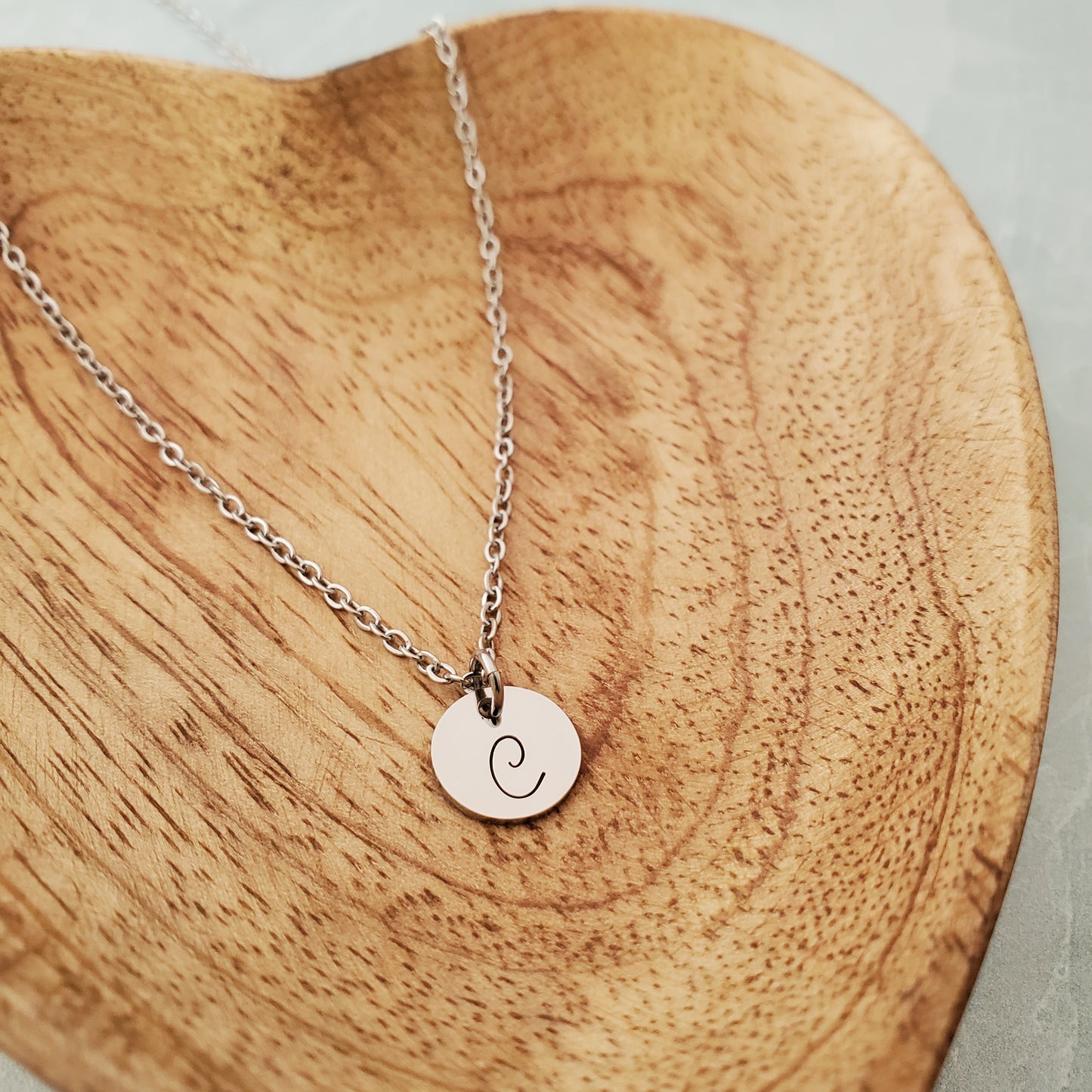 Initial Necklace Single Script