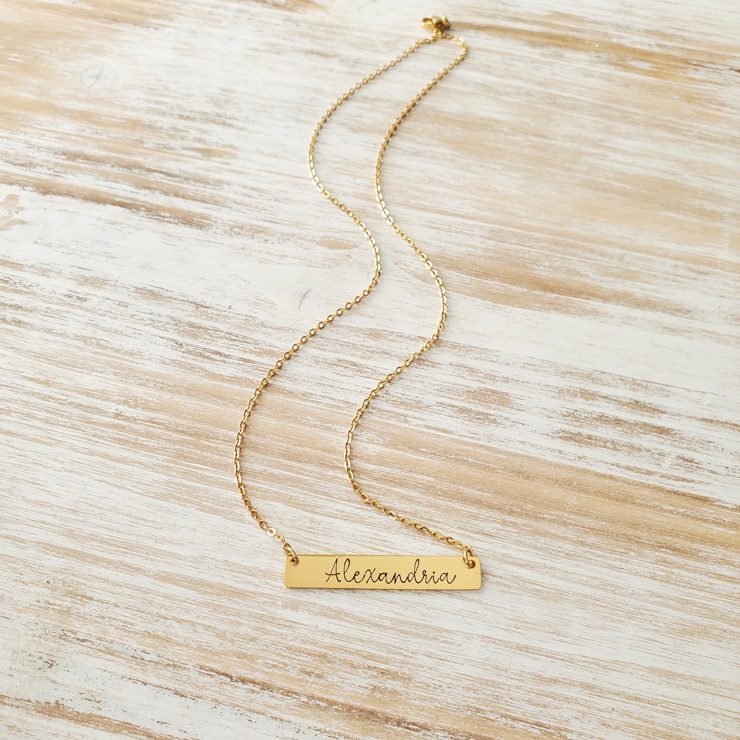 Horizontal Bar Necklace Script Name