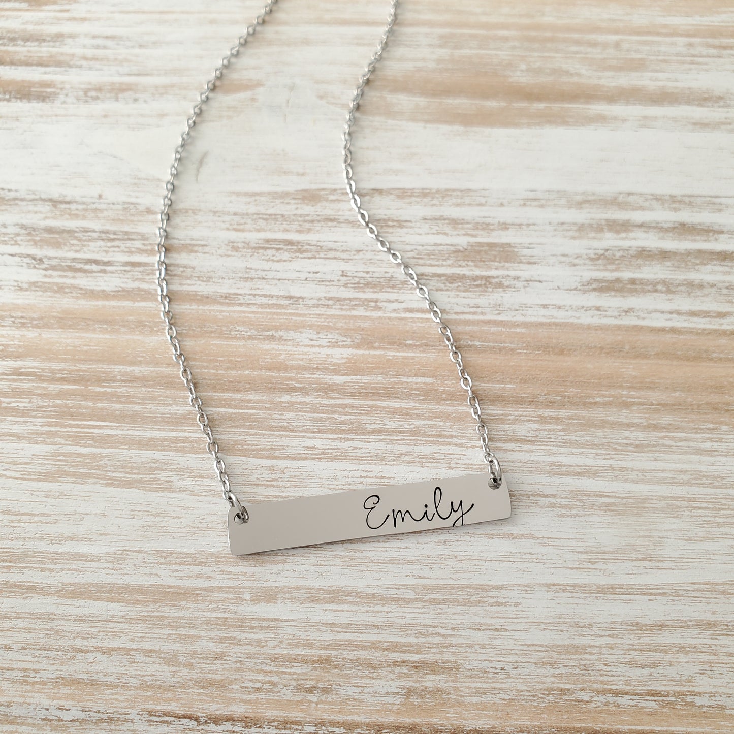 Horizontal Bar Necklace Script Name