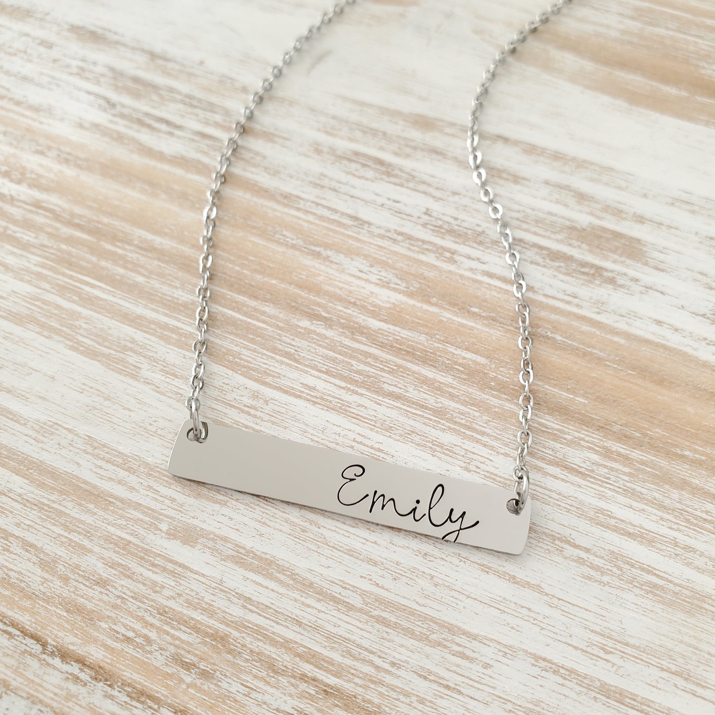 Horizontal Bar Necklace Script Name