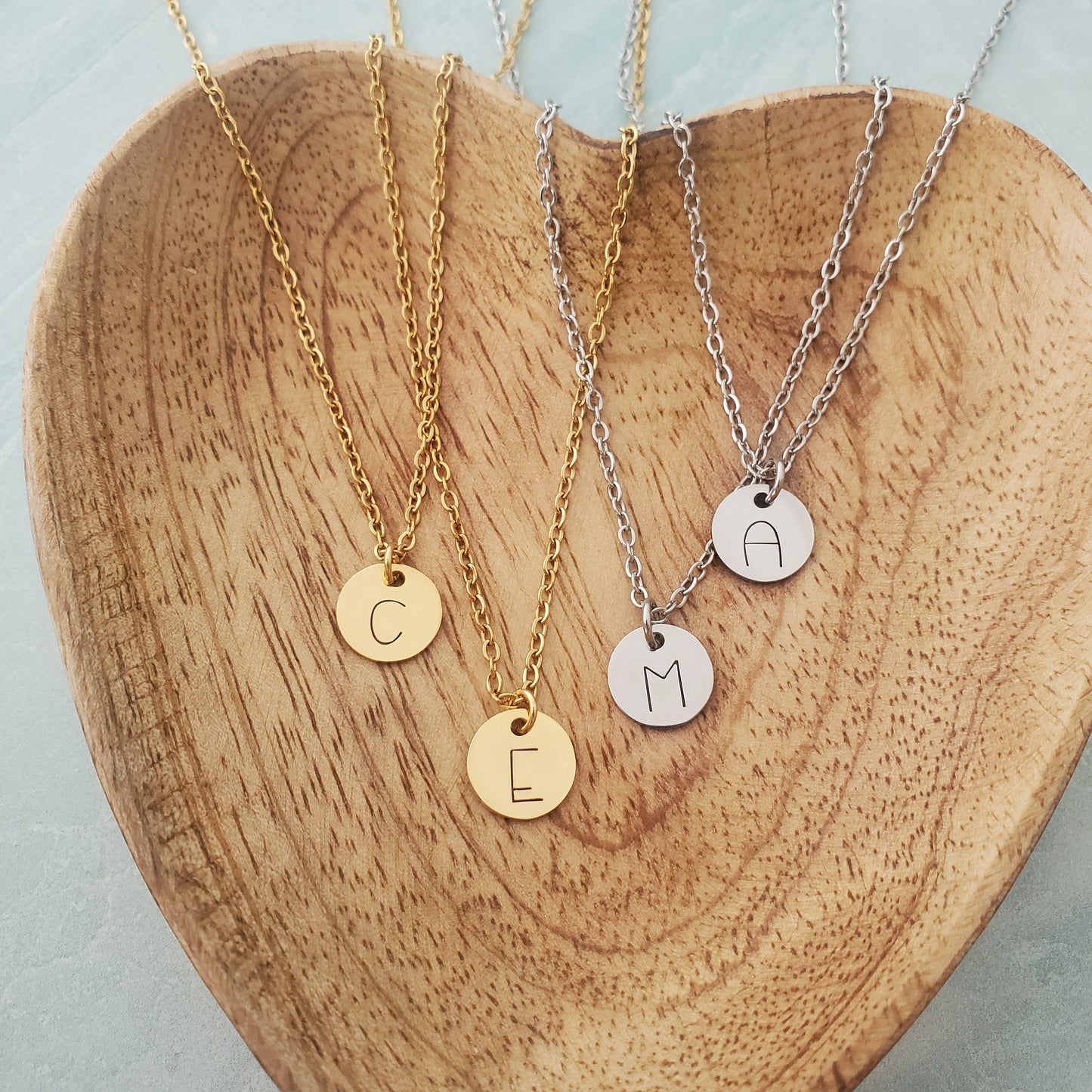 Initial Necklace Single Print