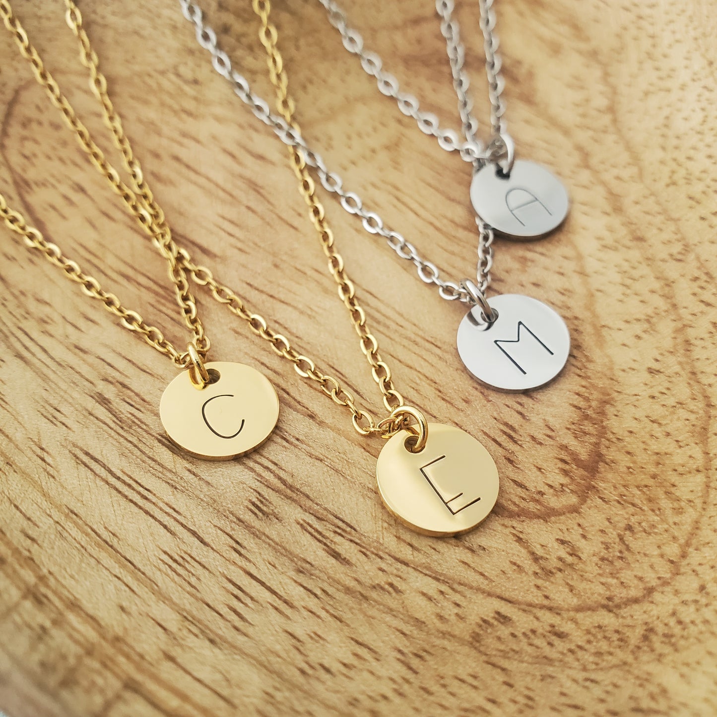Initial Necklace Single Print