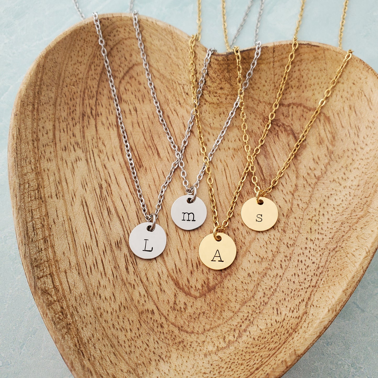Initial Necklace Single Typewriter