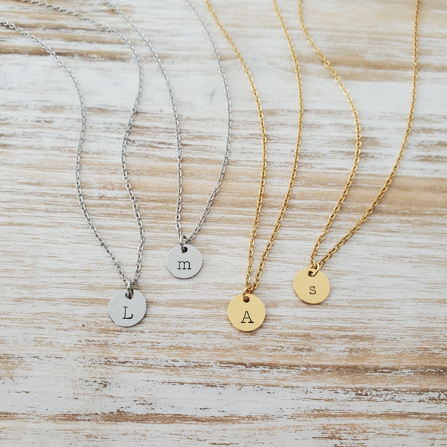 Initial Necklace Single Typewriter