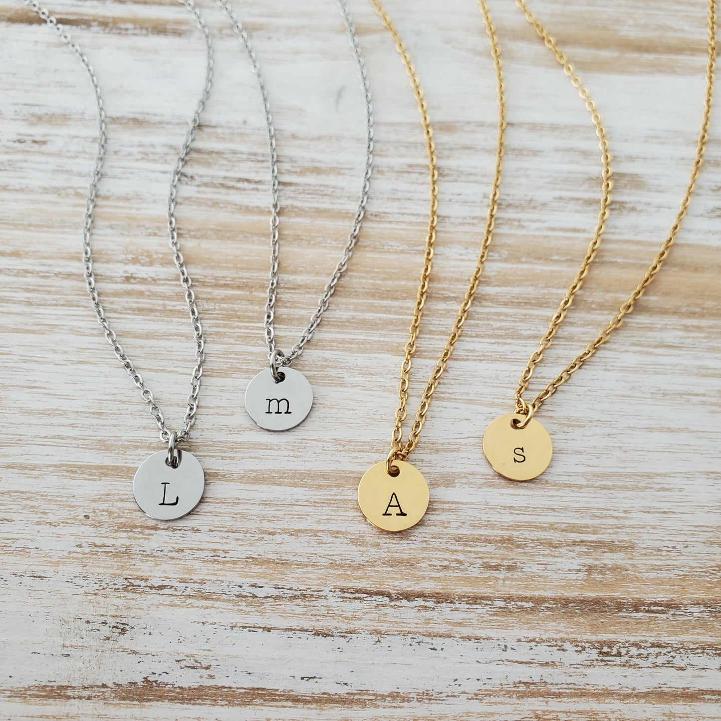 Initial Necklace Single Typewriter