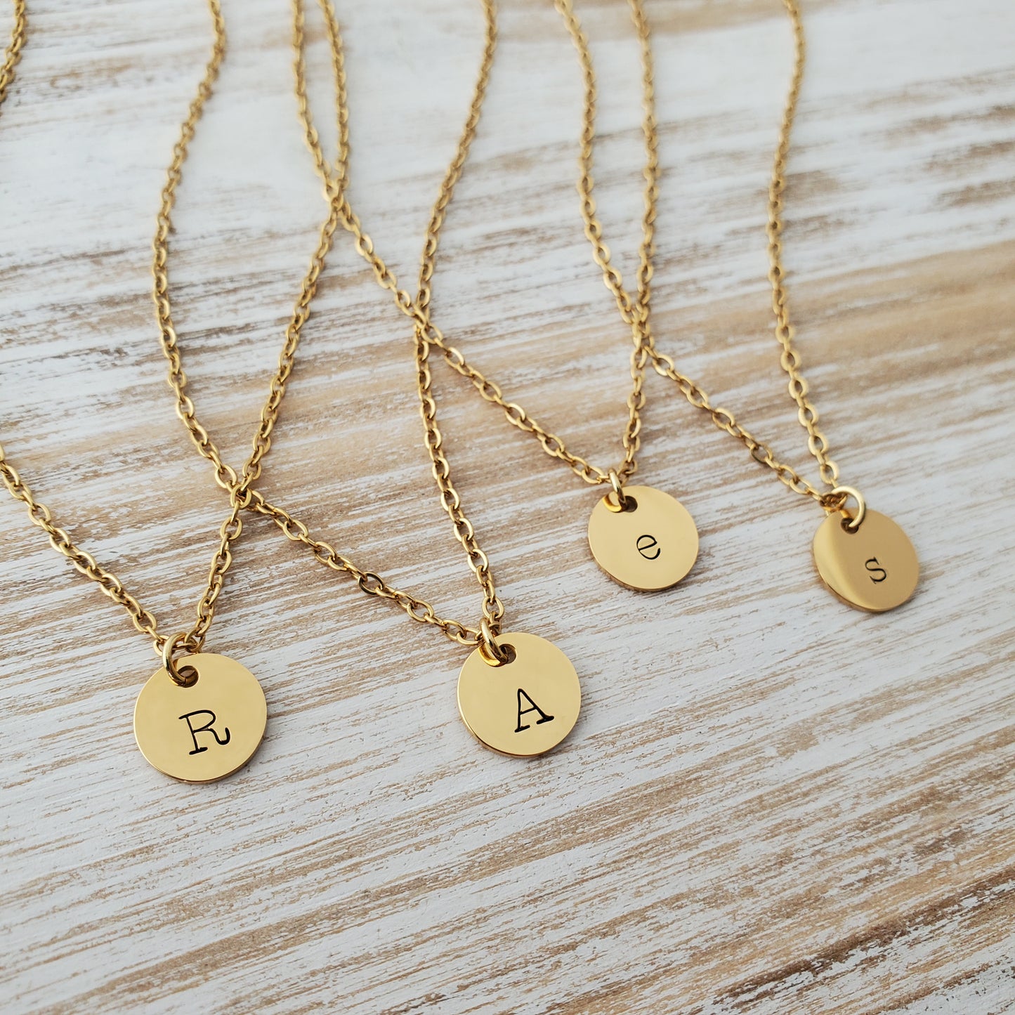 Initial Necklace Single Typewriter