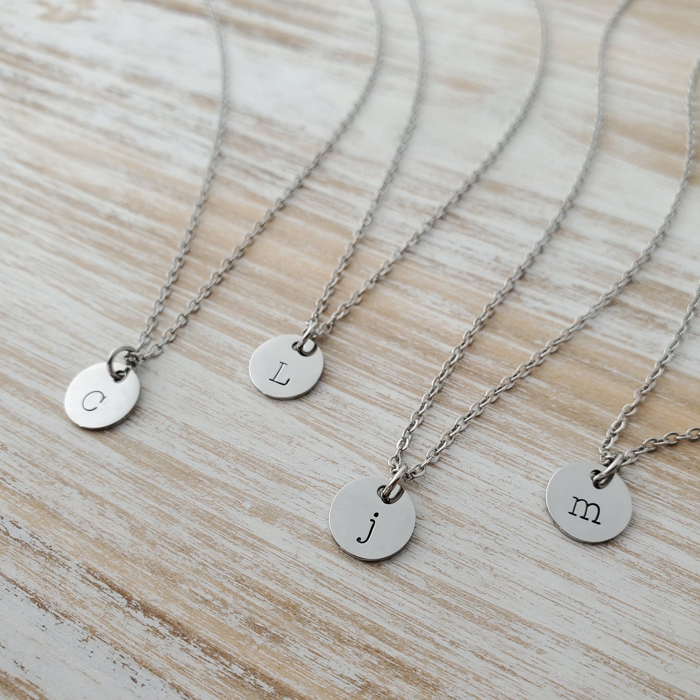 Initial Necklace Single Typewriter