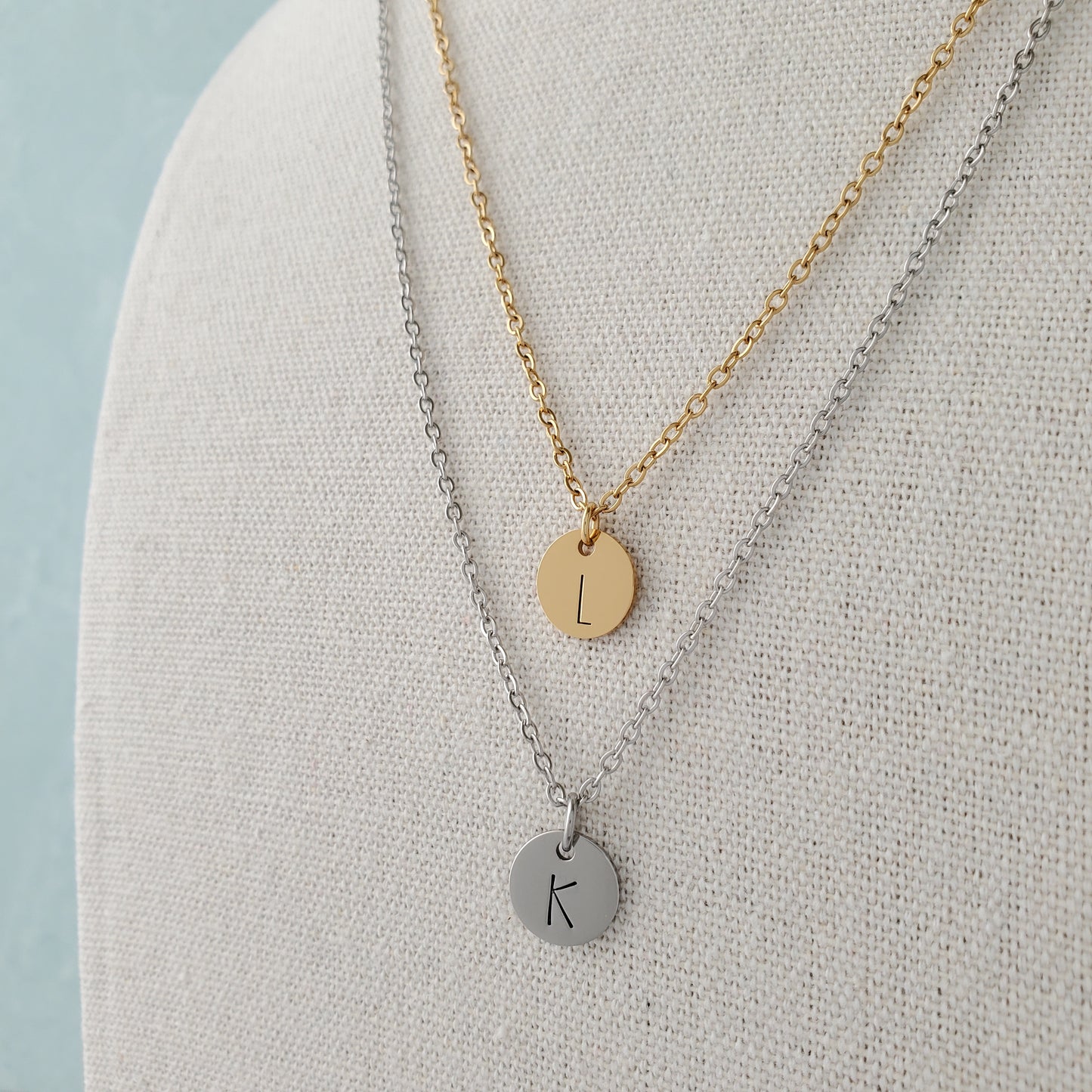 Initial Necklace Single Print