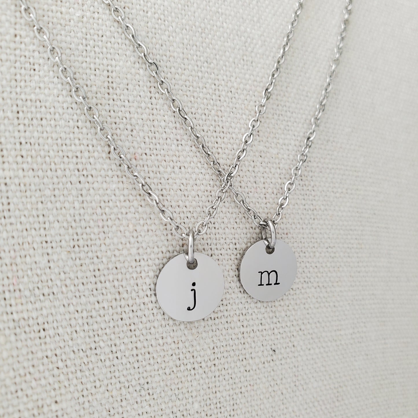 Initial Necklace Single Typewriter