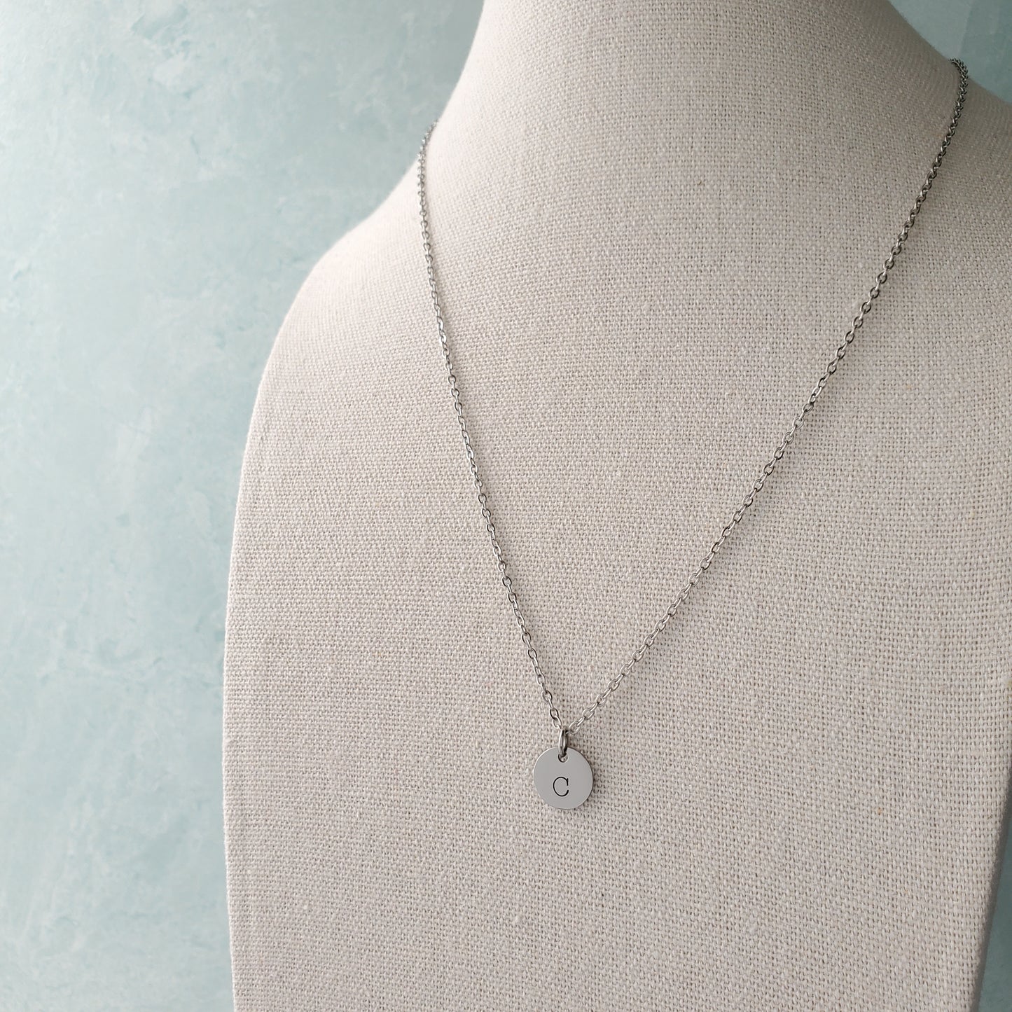 Initial Necklace Single Typewriter