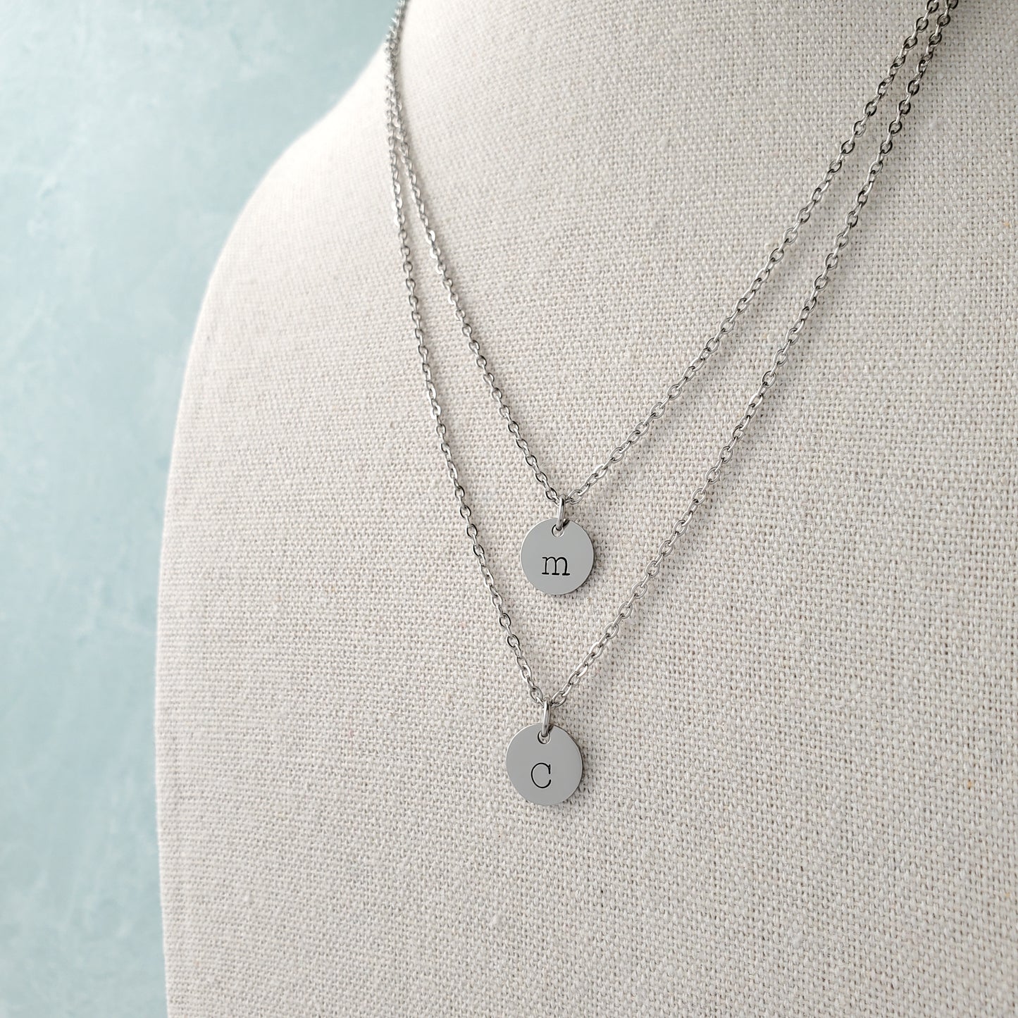 Initial Necklace Single Typewriter