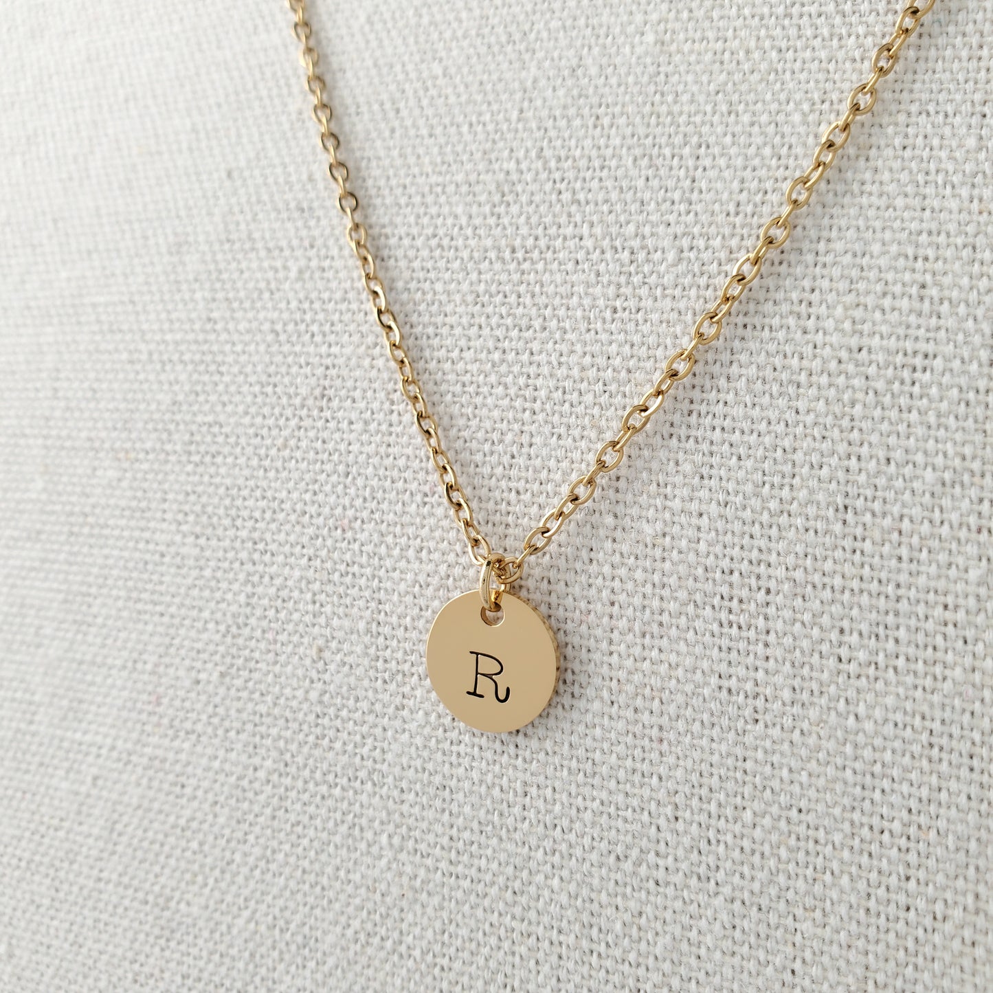 Initial Necklace Single Typewriter