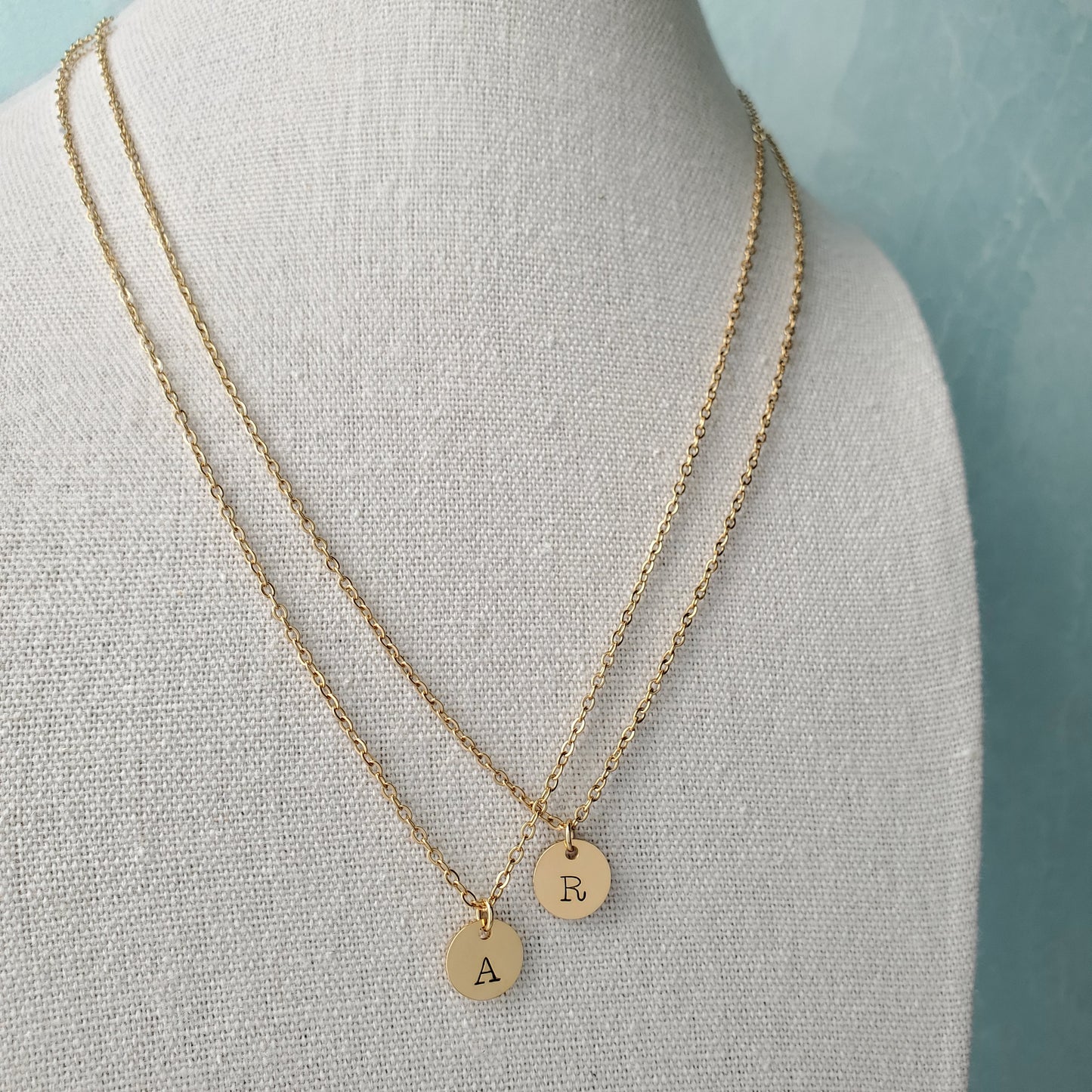 Initial Necklace Single Typewriter