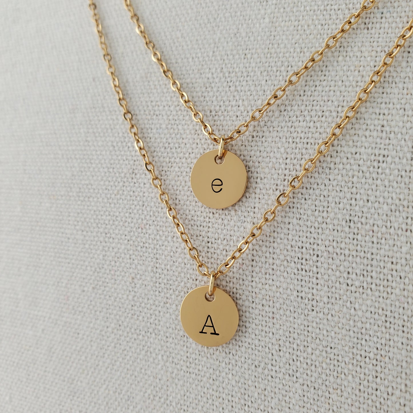 Initial Necklace Single Typewriter