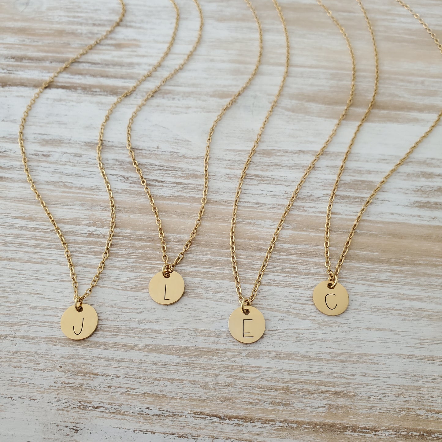 Initial Necklace Single Print