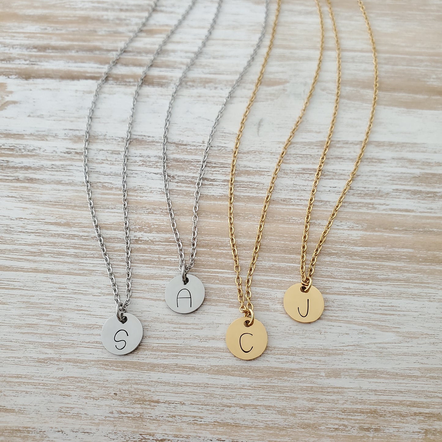 Initial Necklace Single Print