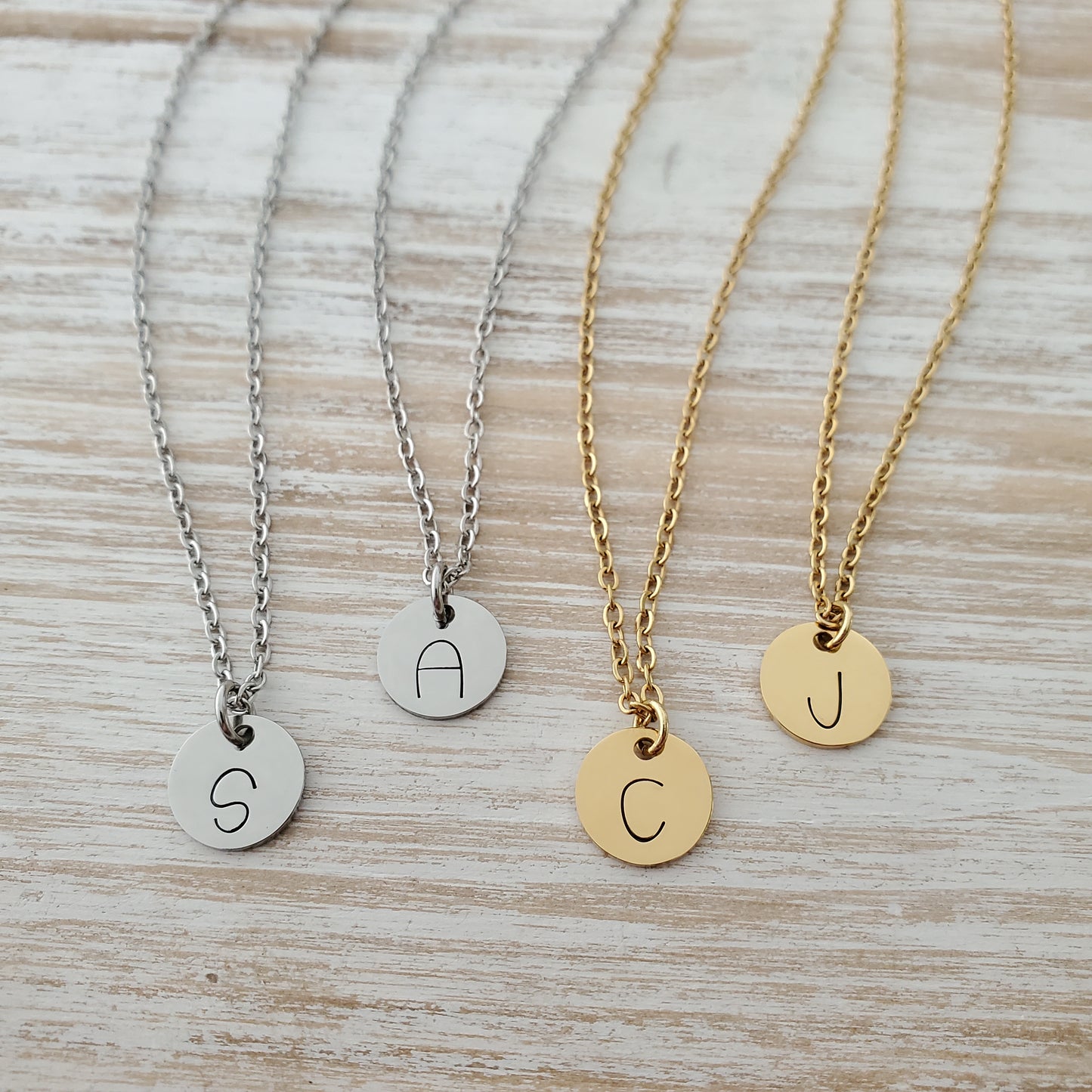Initial Necklace Single Print