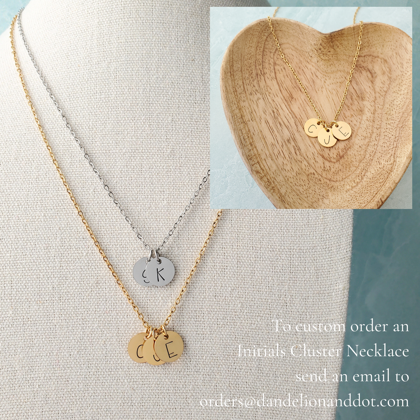 Initial Necklace Single Print
