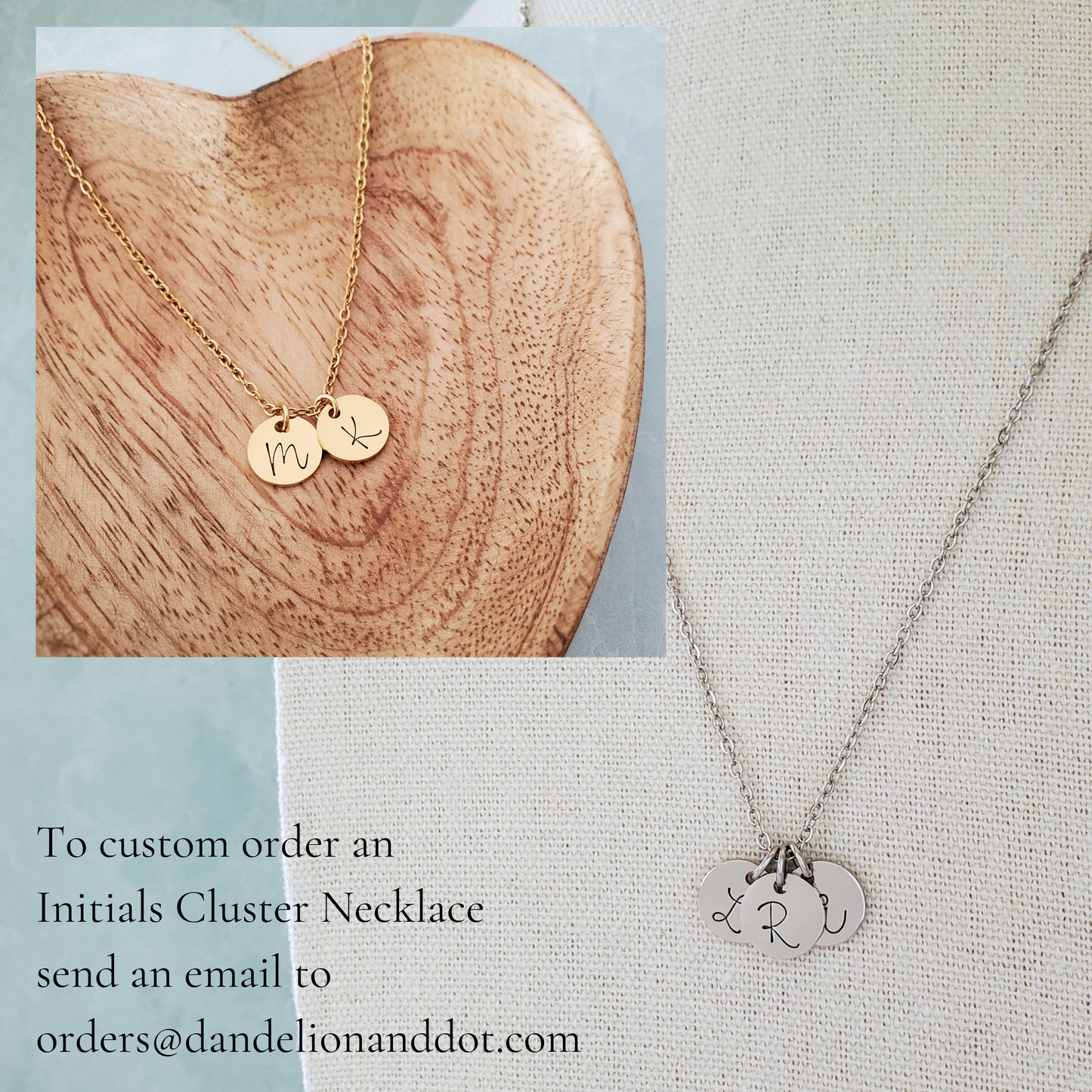 Initial Necklace Single Script