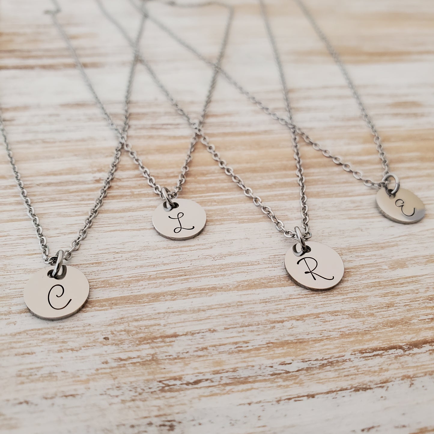 Initial Necklace Single Script