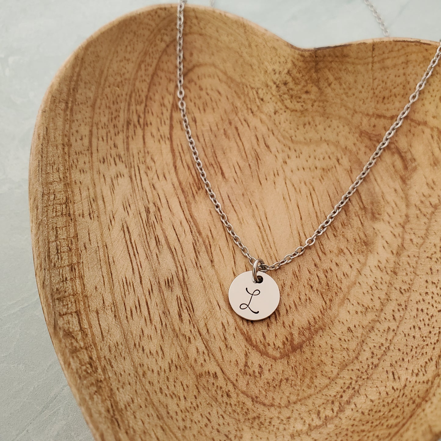 Initial Necklace Single Script