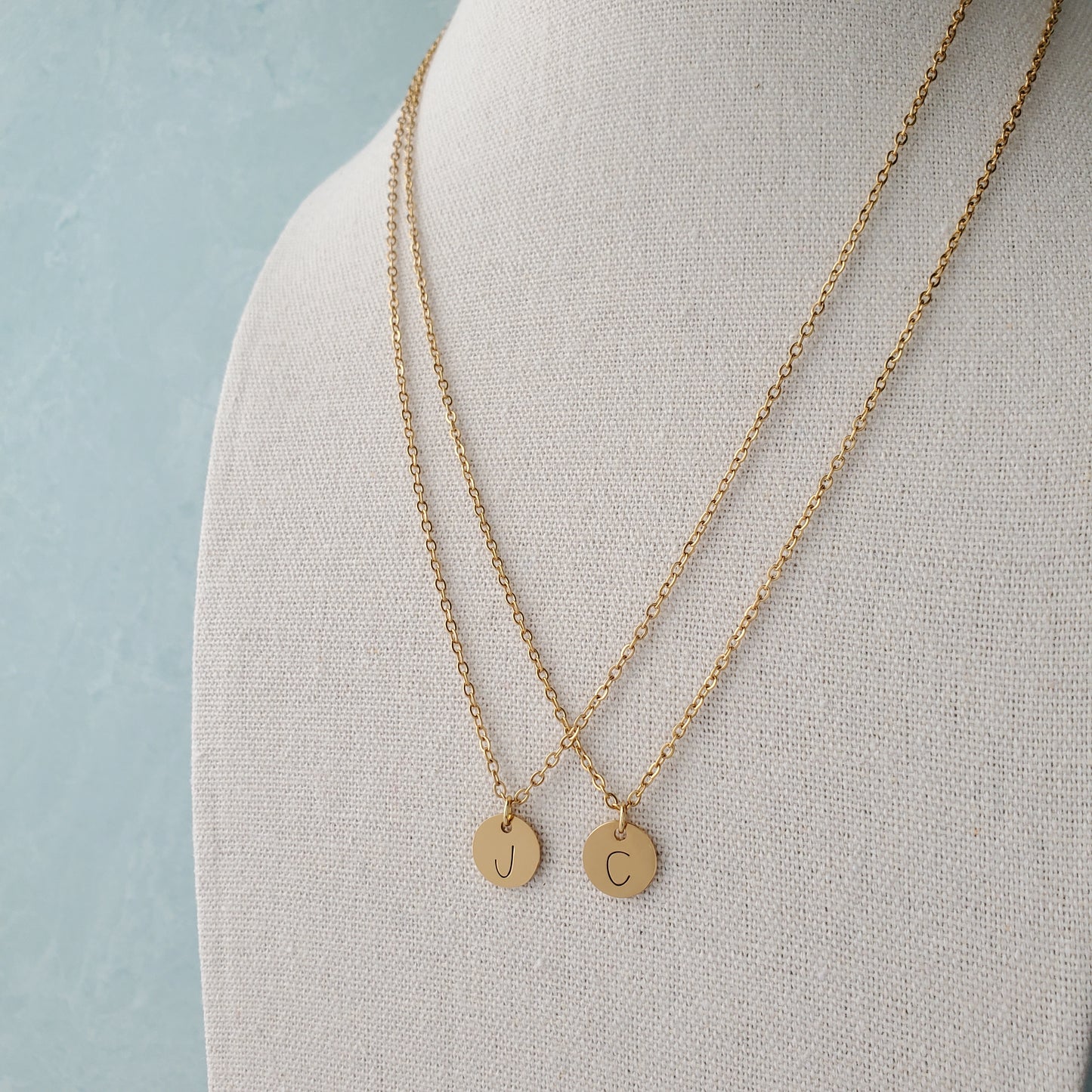 Initial Necklace Single Print