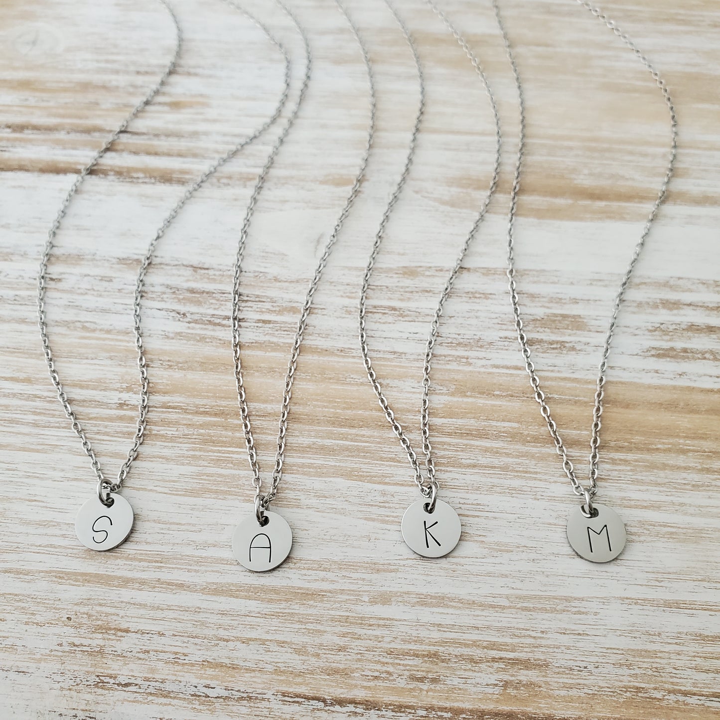 Initial Necklace Single Print